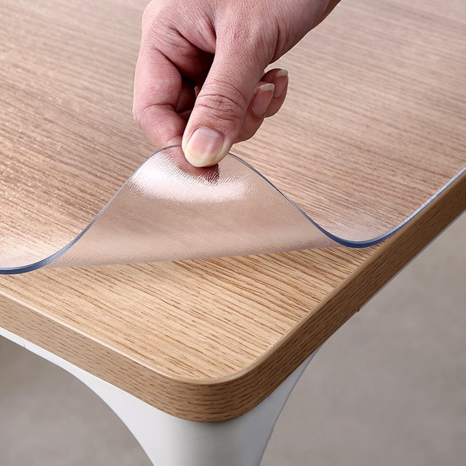 Tapis de protection en PVC translucide mat givré, antidérapant pour sols et plans de travail
