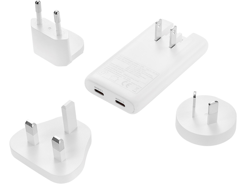 Sandberg 4in1 TravelCharger 2xUSB-C 65W (65 W, 2 Ports), USB Ladegerät, Weiss - Bild 4