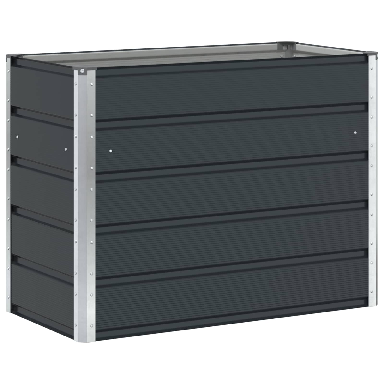 Planter Anthracite 100 X 50 X 75 Cm Galvanised Steel Vidaxl