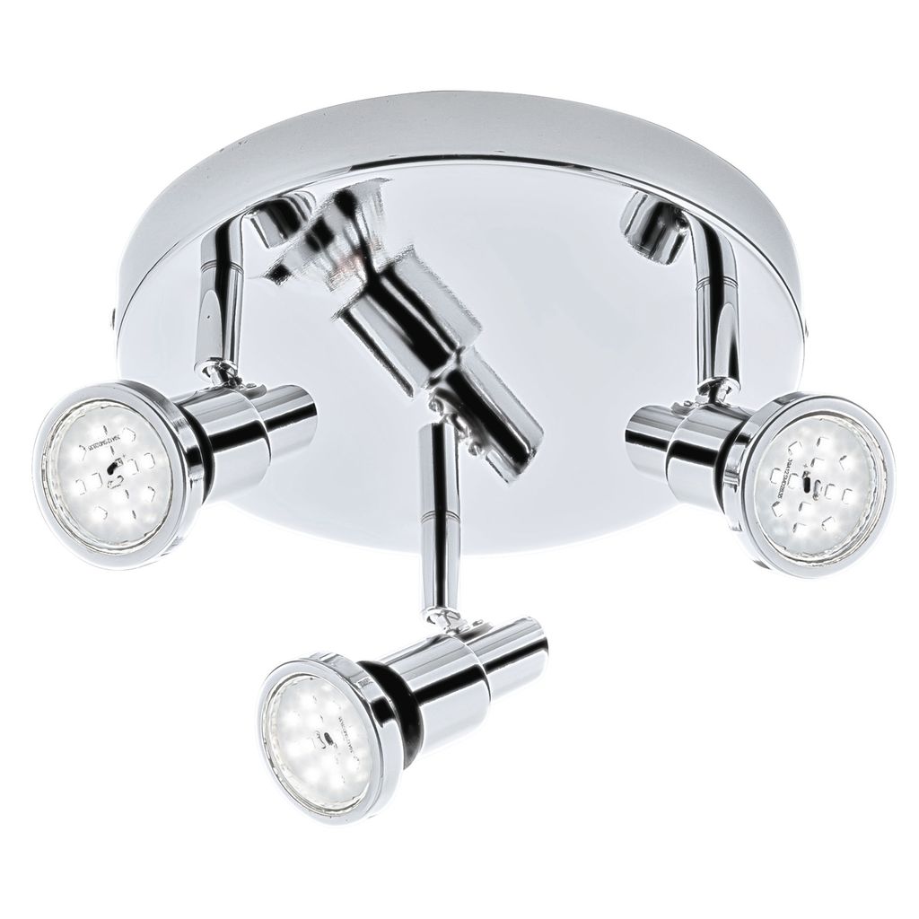 Briloner - Led Badlampe Spotleuchte Ip44 Dreh- &schwenkbar 3xgu10 14,4w Ø 21cm