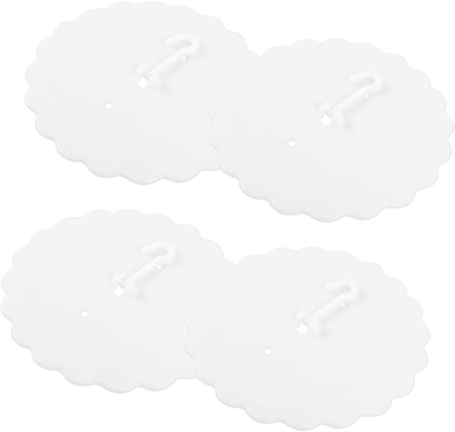 Crochets adhésifs pour moustiquaire et rideaux, blanc, lot de 4