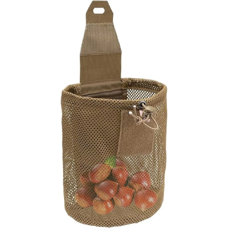 Sac en filet grande capacité avec cordon de serrage et velcro, marron