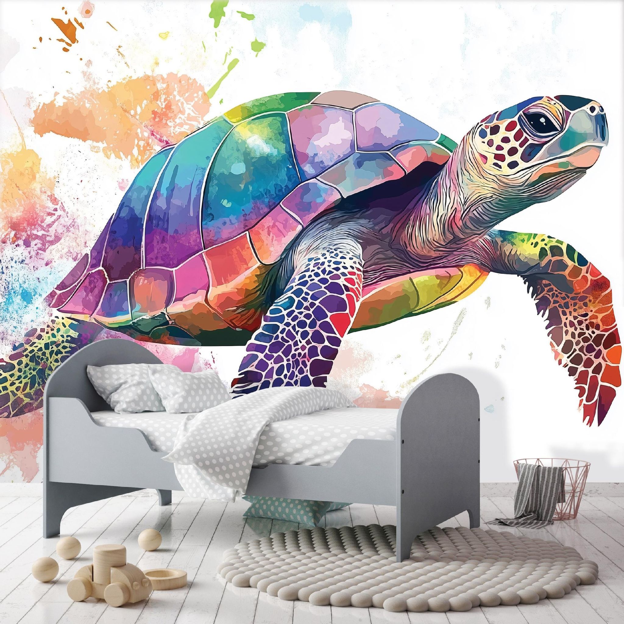 Wallarena Vlies Fototapete Schildkröte Tiere 200x140 Cm, Tapeten, Für Wohn Und Schlafzimmer, Vliestapete Wandtapete Tapete 3d Effekt- Inkl. Kleister - Bunt