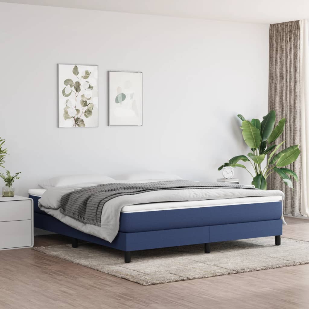 vidaXL Matelas de lit à ressorts ensachés Bleu 180x200x20 cm Tissu347840