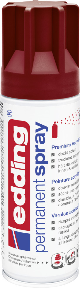 Edding 5200 Permanent Spray Premium Purpurrot Matt Acrylic Paint Spray