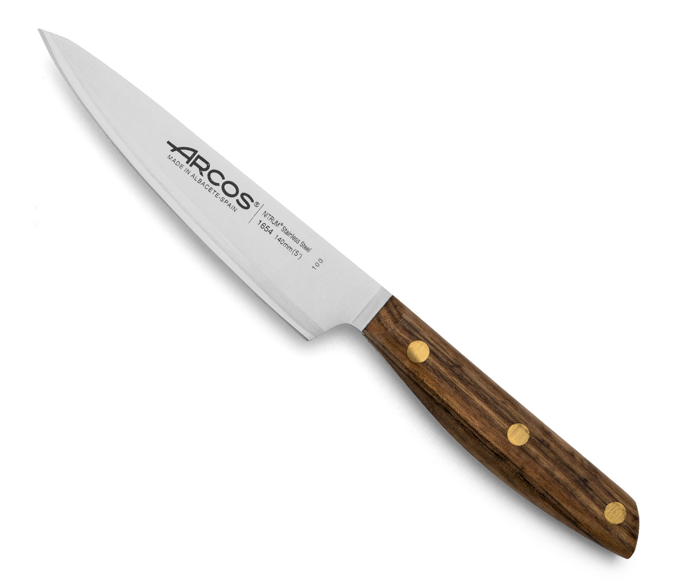 Arcos Versilbert Kochmesser Serie Nórdika 14 Cm Lange Nitrum® Klinge Und Griff Aus Rostfreiem Stahl Ovengkol - Bild 2