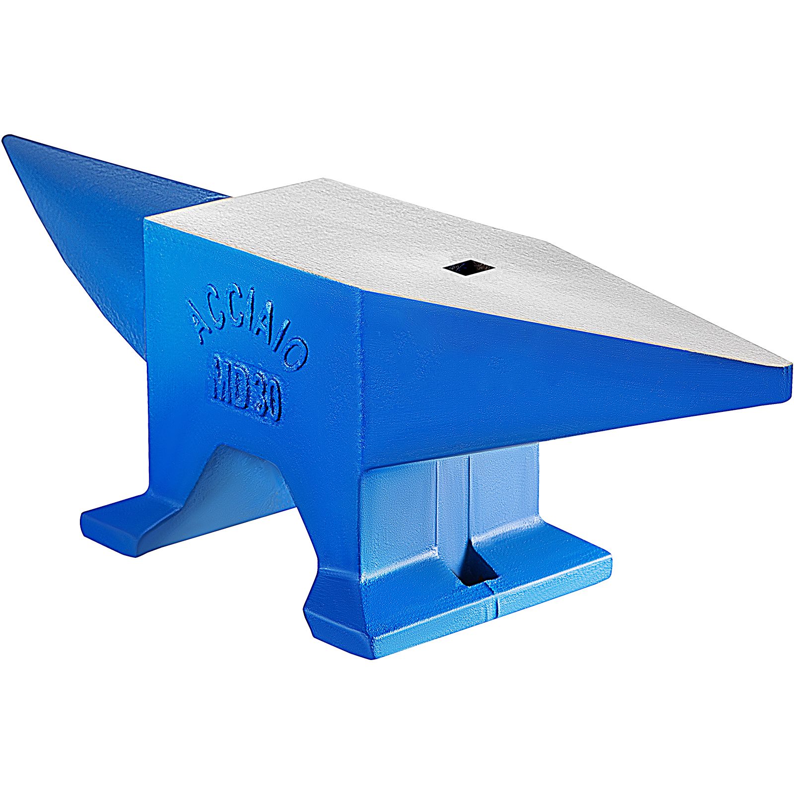 Enclume en acier forgé avec corne arrondie, 30 kg, trou de Hardy et trou de Pritchel, surface polie