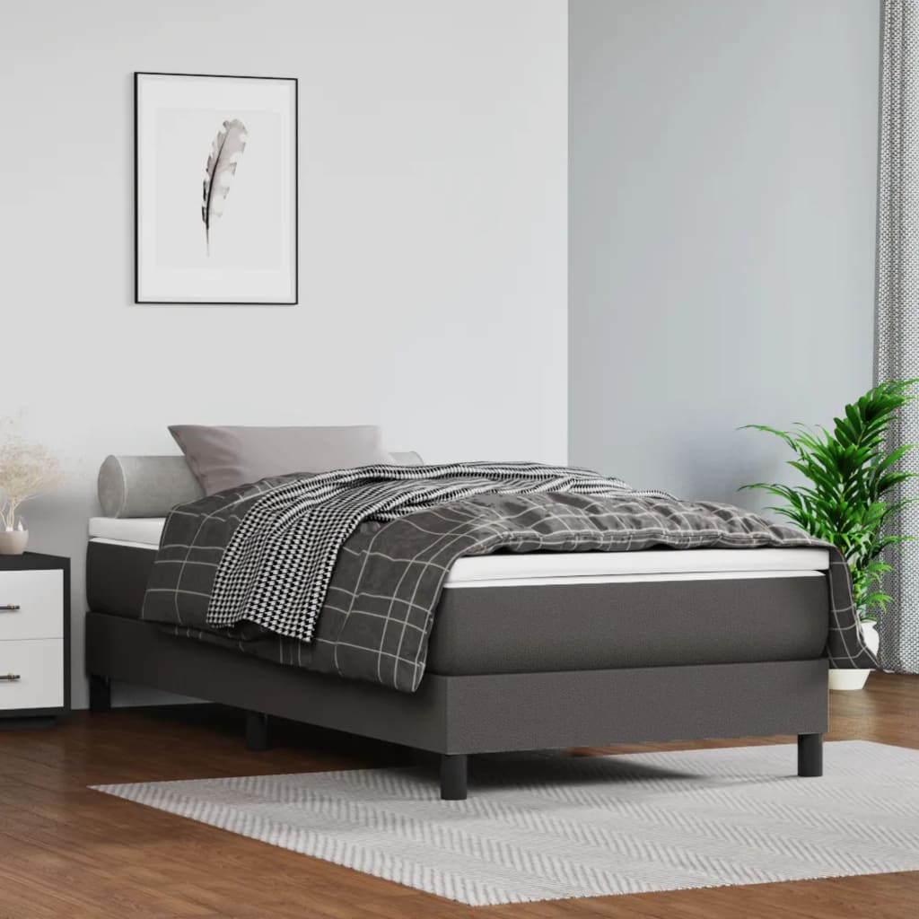Vidaxl - Cadre De Lit Sans Matelas Gris 80x200 Cm Similicuir