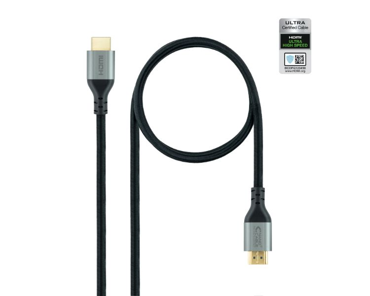 Nano Cable Schwarz Nanokabel Kabel Hdmi 2.1 Zertifiziert Ultra High Speed A/M-A/M, 2 M