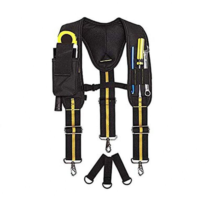 Ceinture porte-outils réglable en tissu Oxford 1680D, bretelles de menuisier, réglage 91,4 à 127 cm
