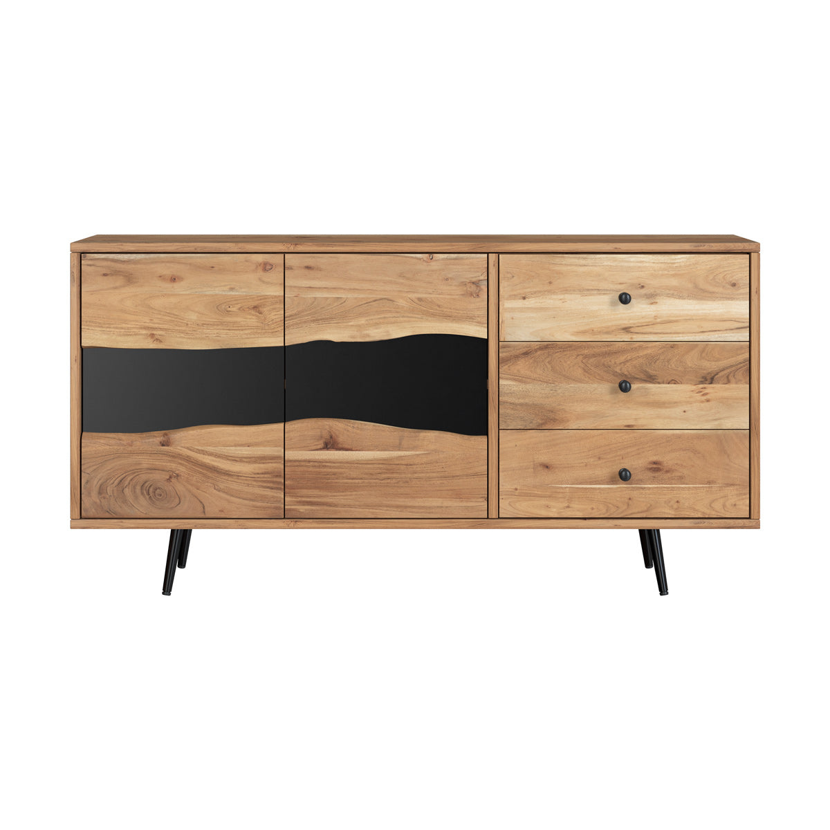 Rendez-vous Déco - Buffet En Bois D'Acacia Massif Et Métal - Alabama