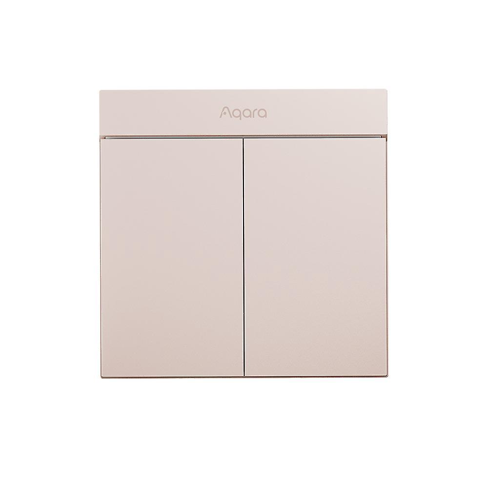 Mixhome Aqara Smart Wandschalter H1m Neutral Mars-Tech Funk-Lichtschalter Mit Zigbee 3.0 Mehrfachsteuerung – 2 Tasten – Rosa