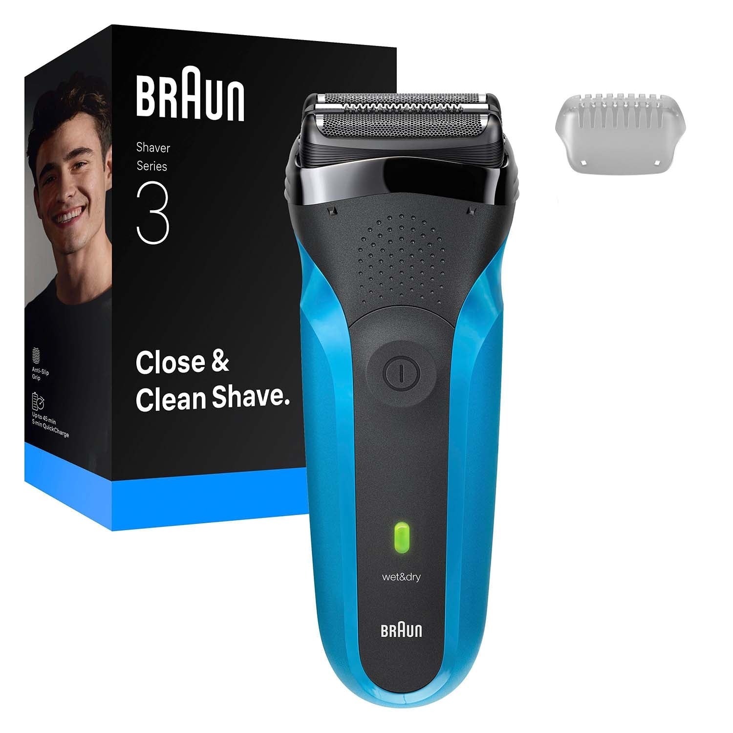 Braun Series 3 310s Foil shaver Trimmer Black, Blue