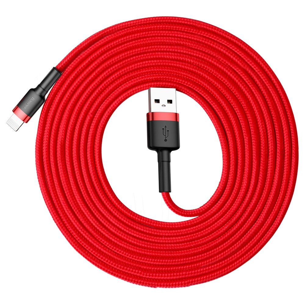 Baseus cafule Cable USB For iP 2A 3m Red+Red (3 m, USB 2.0), USB Kabel - Bild 5