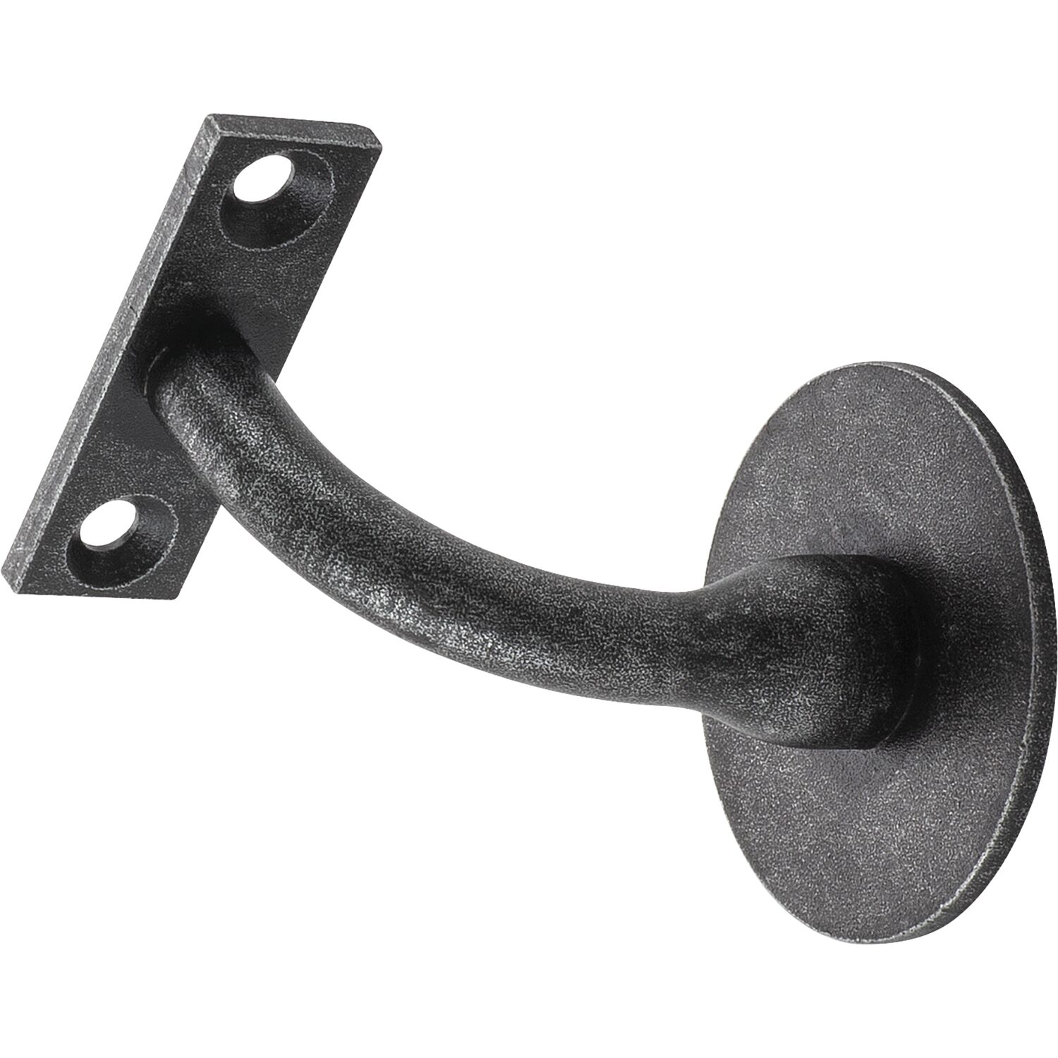 Halcö Schwarz - Handlaufträger Rund Mit Stockschraube, Wandabstand 78 Mm, Passiviert