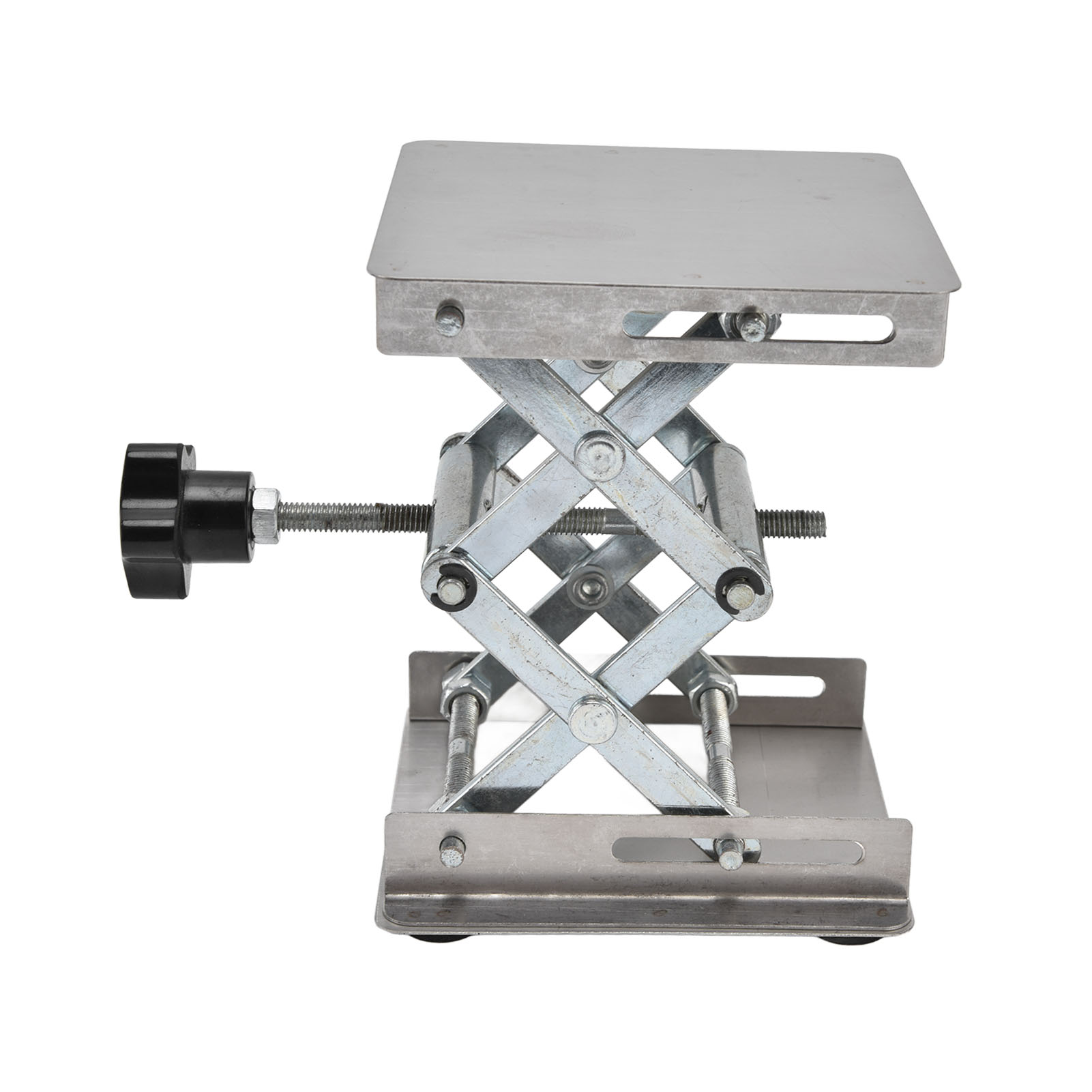 Support élévateur de laboratoire en acier inoxydable, table réglable, 100 x 100 x 160 mm