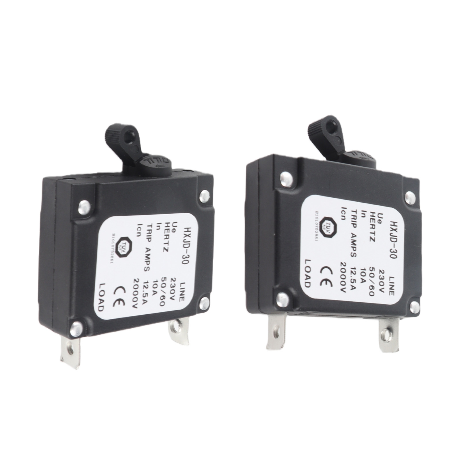 Disjoncteur de protection contre les fuites pour générateur 168F/170F, 10 A 230 V, plastique, lot de 2