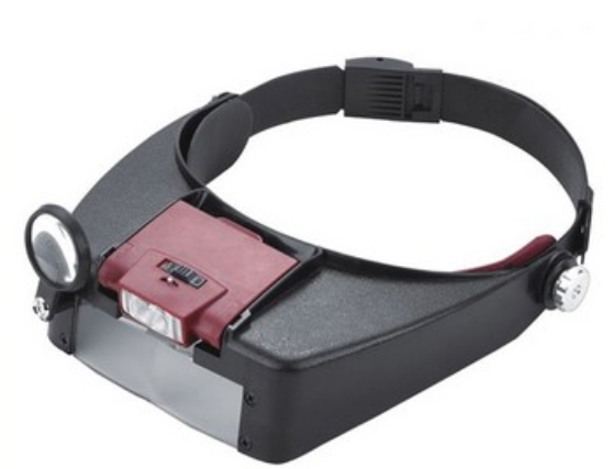 Loupe frontale à LED VISTRECK, lentilles 4X et 5X rabattables, bandeau réglable 20-25 pouces