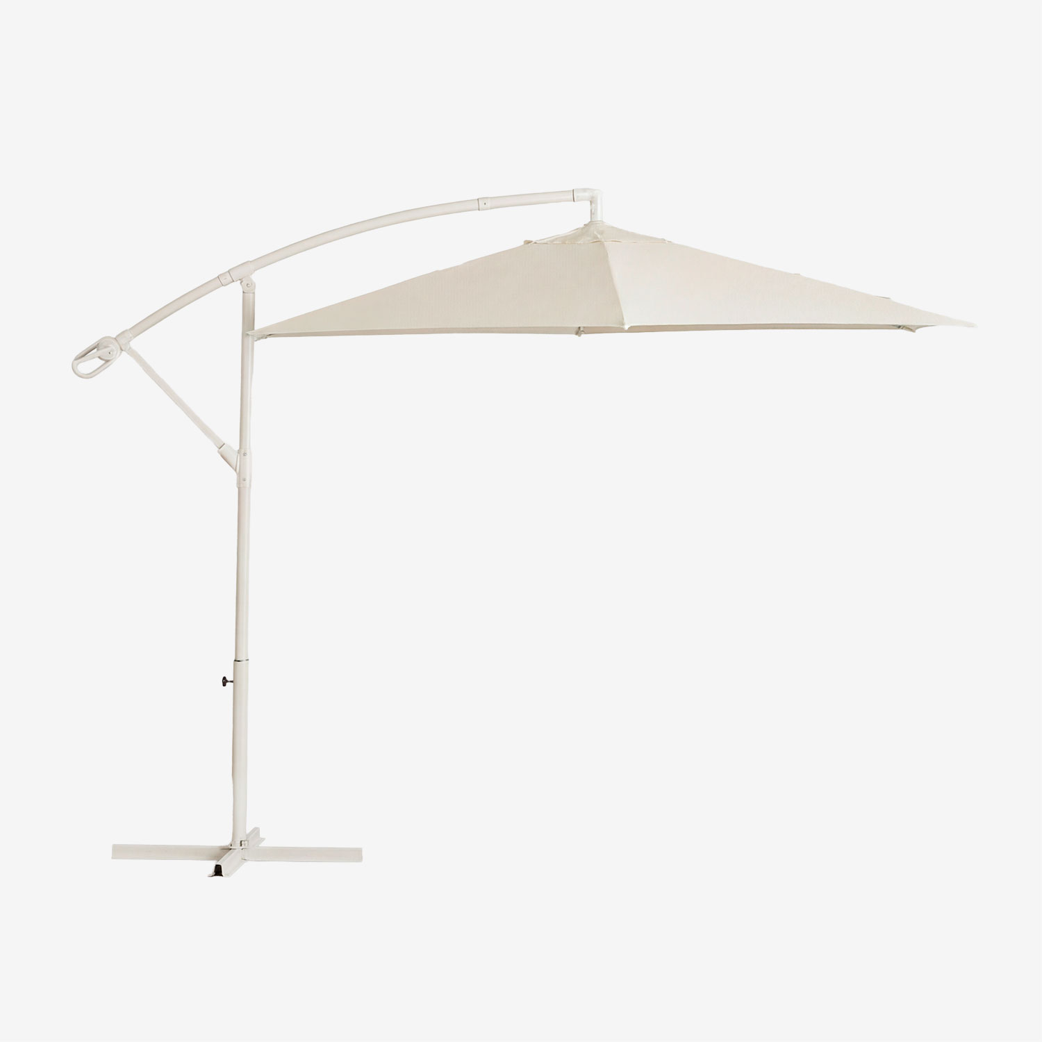 Parasol 295 Cm En Tissu Et Acier Salina Sklum Blanc Gardenia
