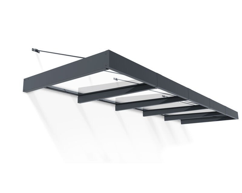 Canopia Vordach Sophia XL 5000 Grau Alu 471 x 140 cm - Image 2
