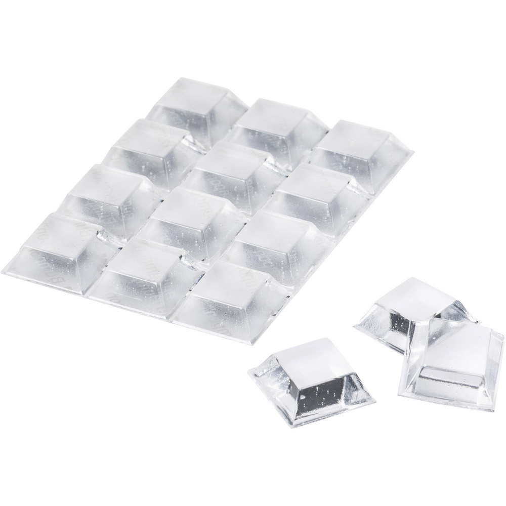 3M Transparent Sj 5323 Mpcb Gerätefuß Selbstklebend, Quadratisch (Ø X H) 20.6 Mm X 7.6 Mm 12 St.