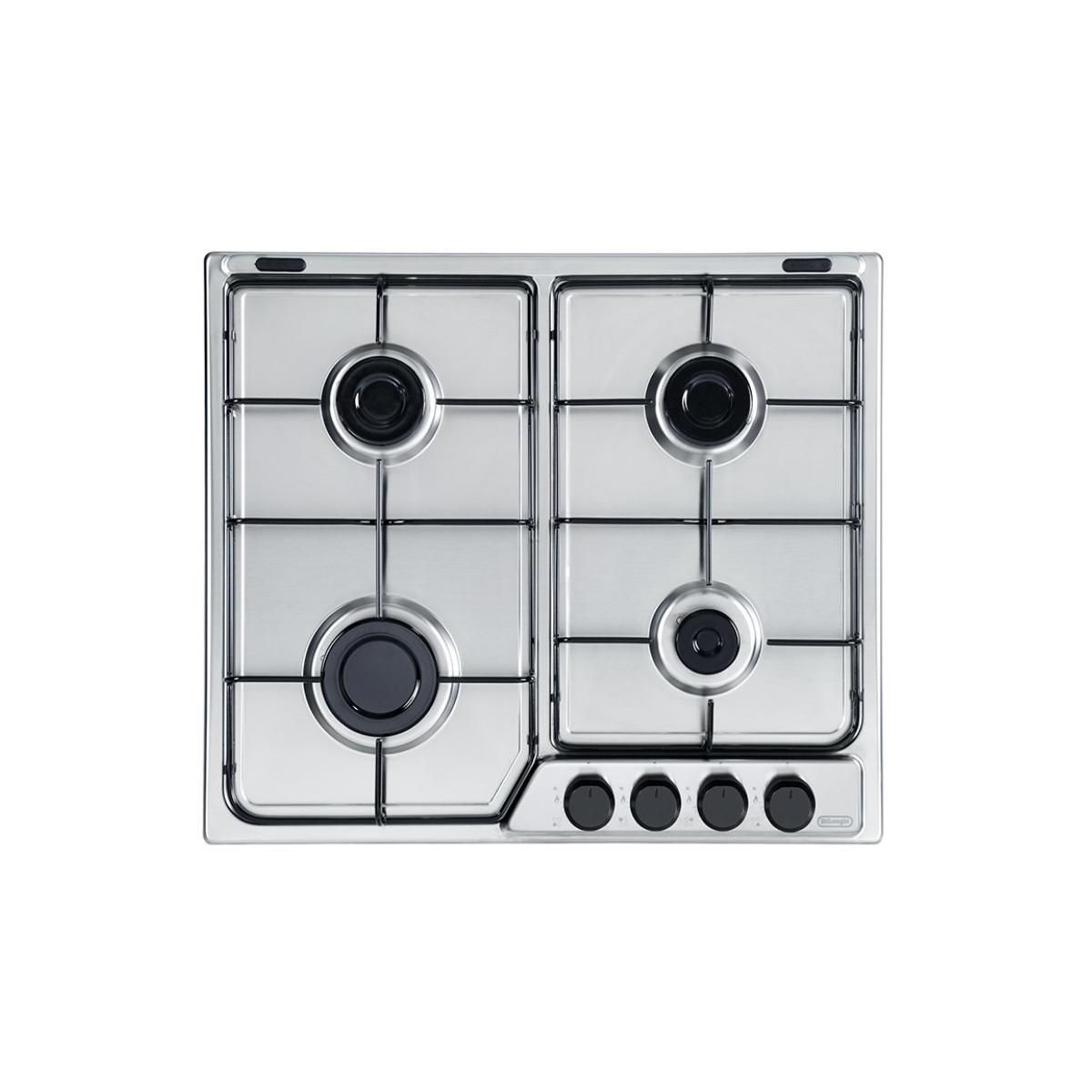Delonghi - De'longhi Ffa 46 Asv Piano Cottura Inox Da Incasso 60 Cm Gas 4 Fornelli