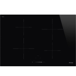 Smeg - Si4742d Piano Cottura Nero Da Incasso 75 Cm Piano Cottura A Induzione 4 Fornelli