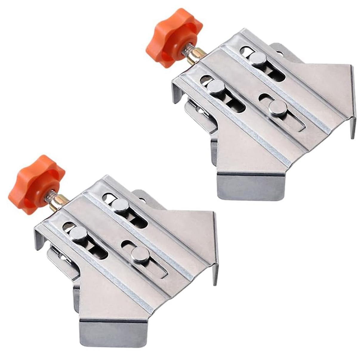 Équerre de serrage à angle droit 90° en acier inoxydable, pince réglable, lot de 2