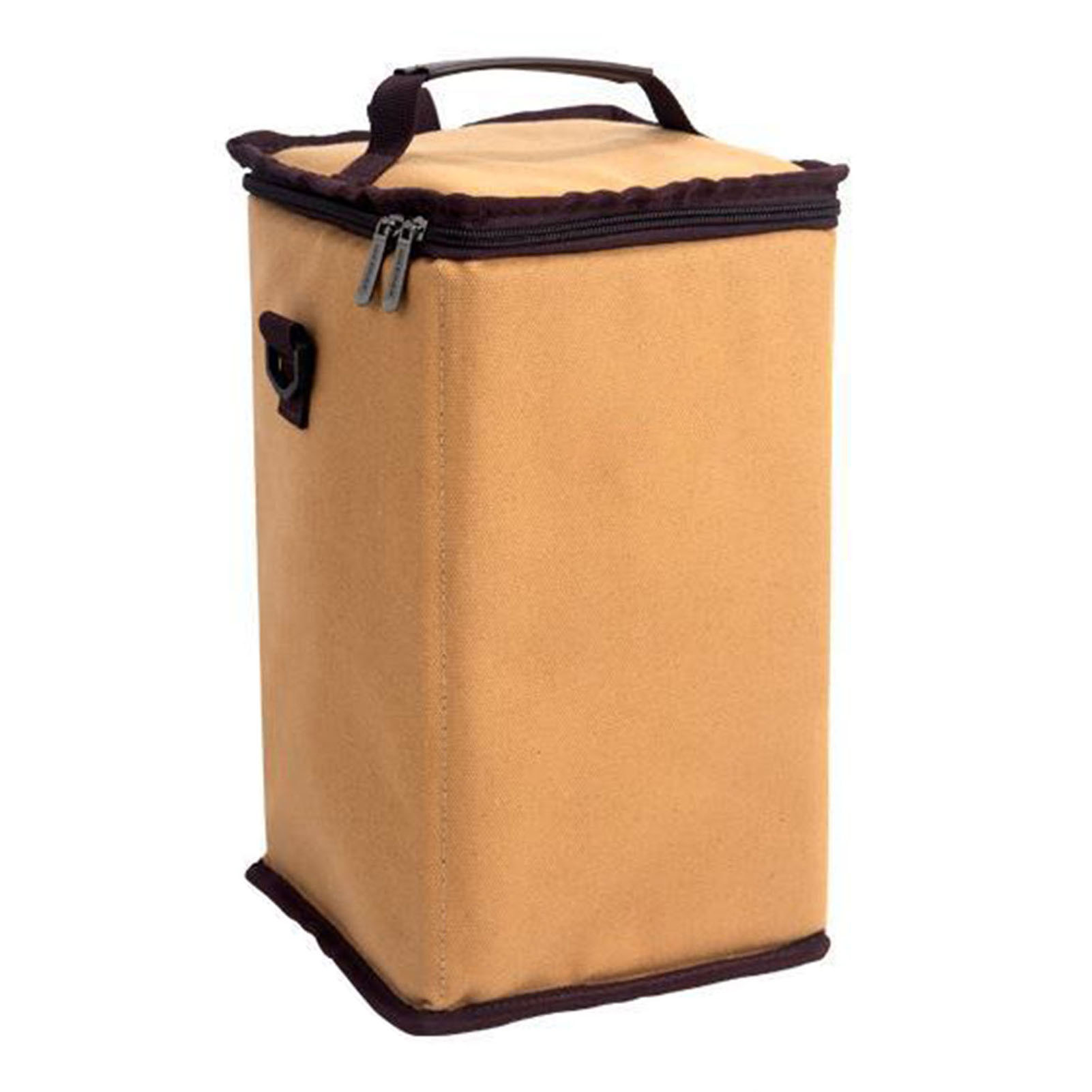 Sac de rangement carré en toile, bandoulière amovible et poignée, poche filet, fond imperméable