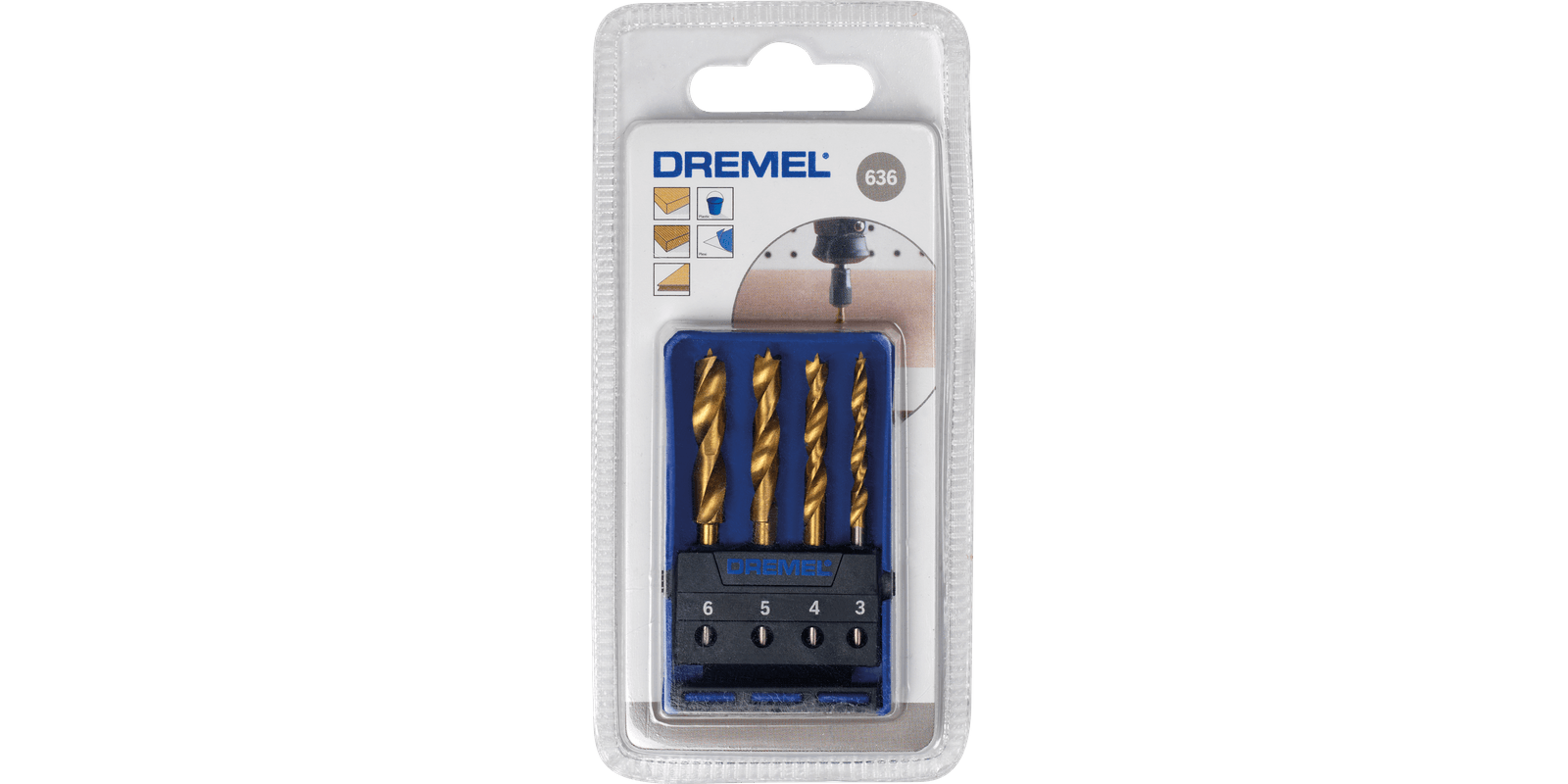 Dremel 636 4Tlg. Titanium Holz Set Mit 4 Holzbohrern Für Multifunktionswerkzeug