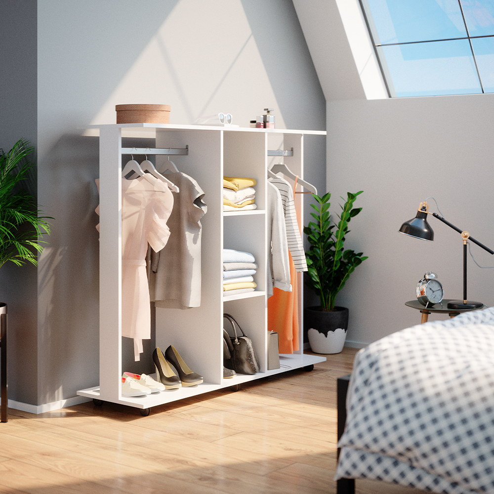 Vicco - Armoire Robbie, Blanc, 130 X 120 Cm