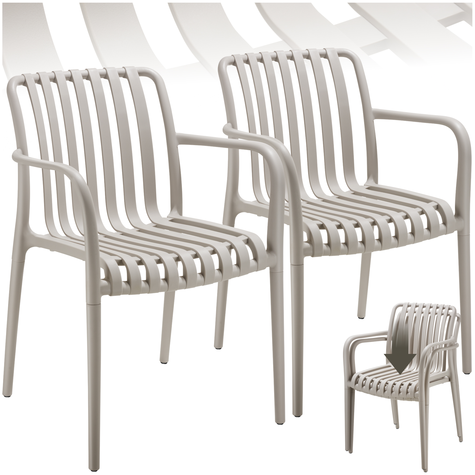 Tectake - Chaises De Jardin Résistant Aux Intempéries Et Aux Uv Facile
