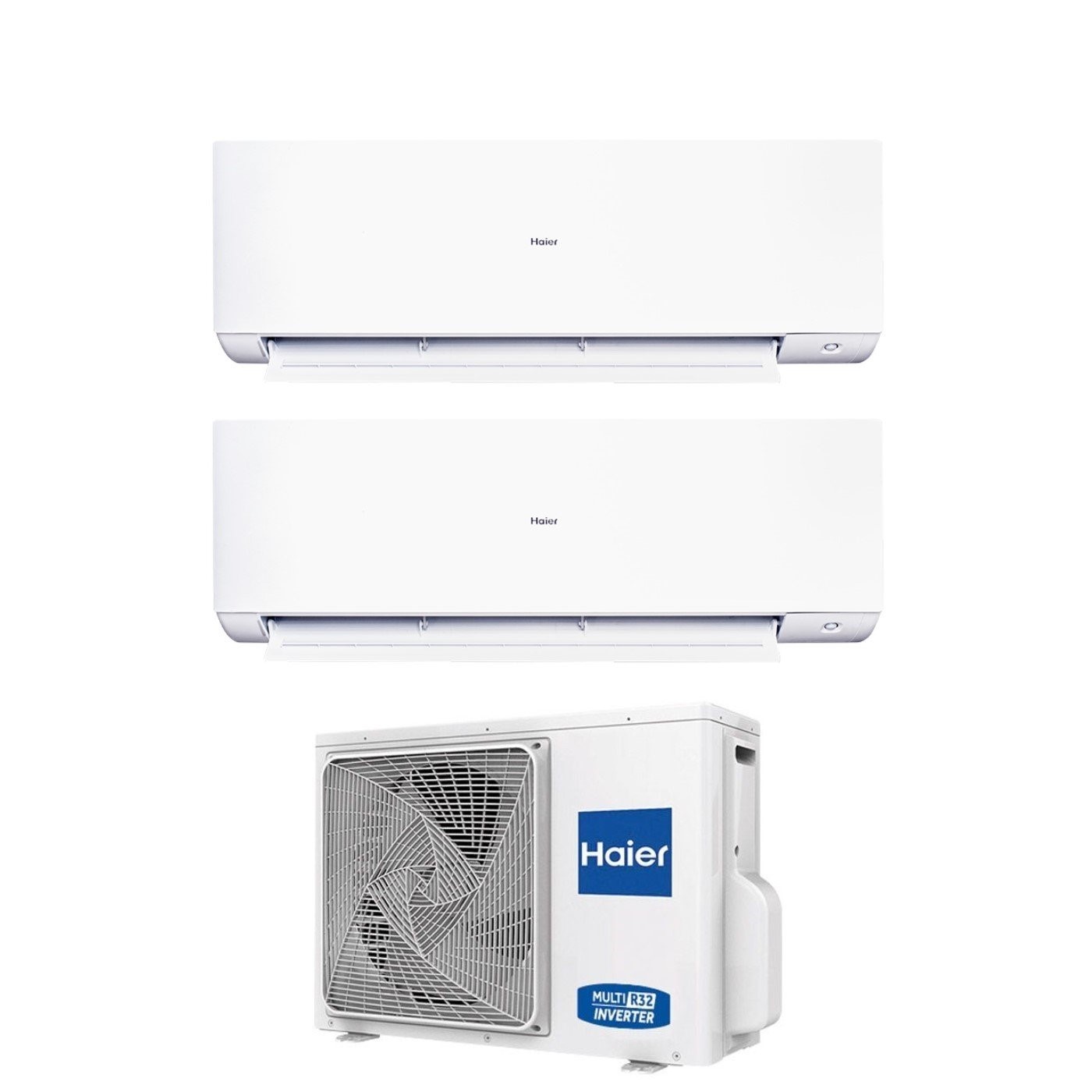 Climatizzatore Condizionatore Haier Dual Split Inverter Serie Expert 7+7 Con 2u40s2sm1fa R-32 Wi-fi Integrato 7000+7000