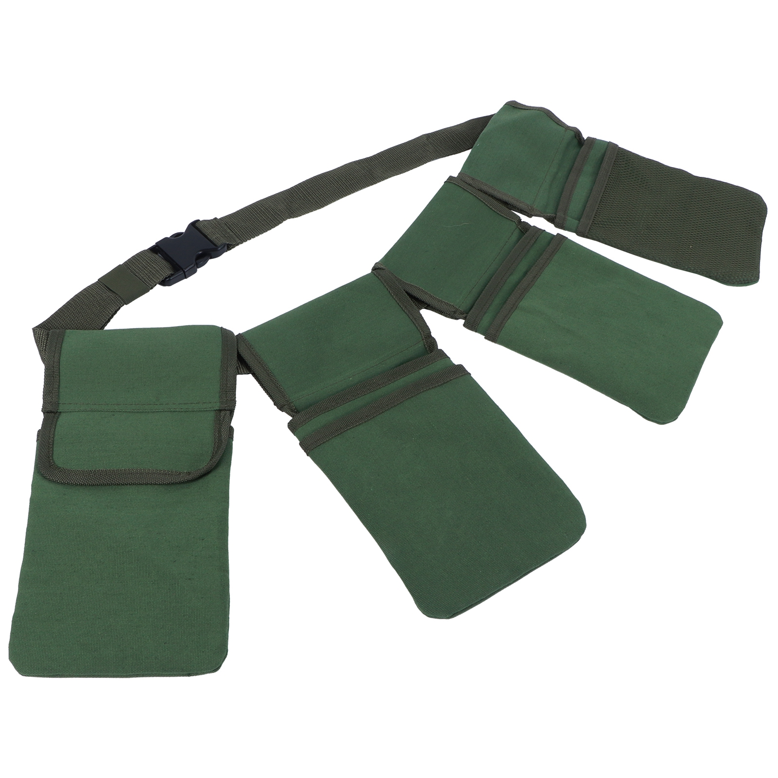 Ceinture porte-outils de jardin en toile, 4 poches, 29 x 15 cm, vert