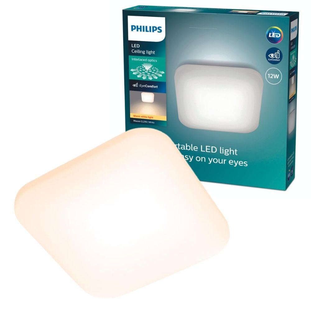 Philips myLiving Mauve LED Deckenleuchte (12 W), LED Leuchte mit warmweißem Licht, energiesparende Raumbeleuchtung mit EyeComfort, weiß - Bild 4