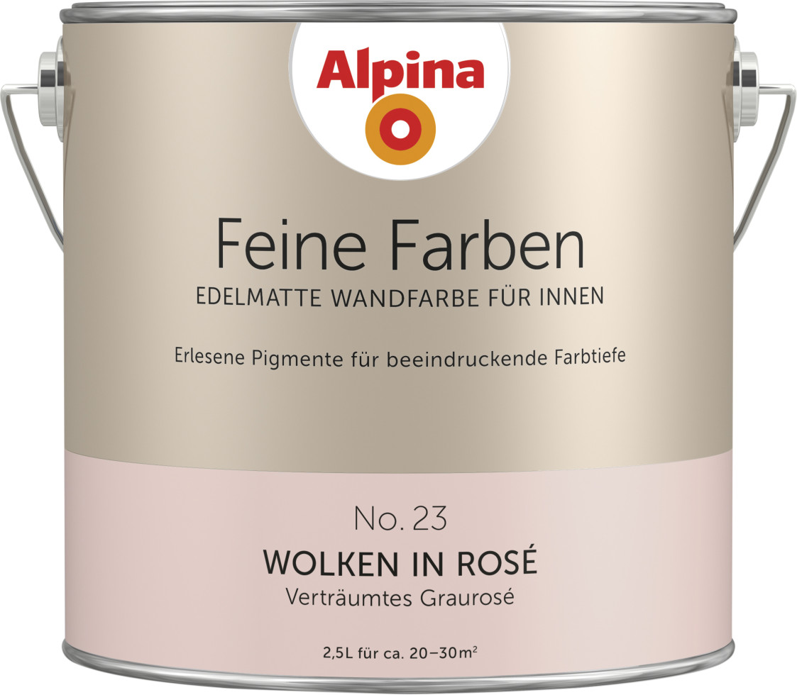 Feine Farbe No 23 2,5 L Verträumtes Graurosé Wolken In Rose - Alpina