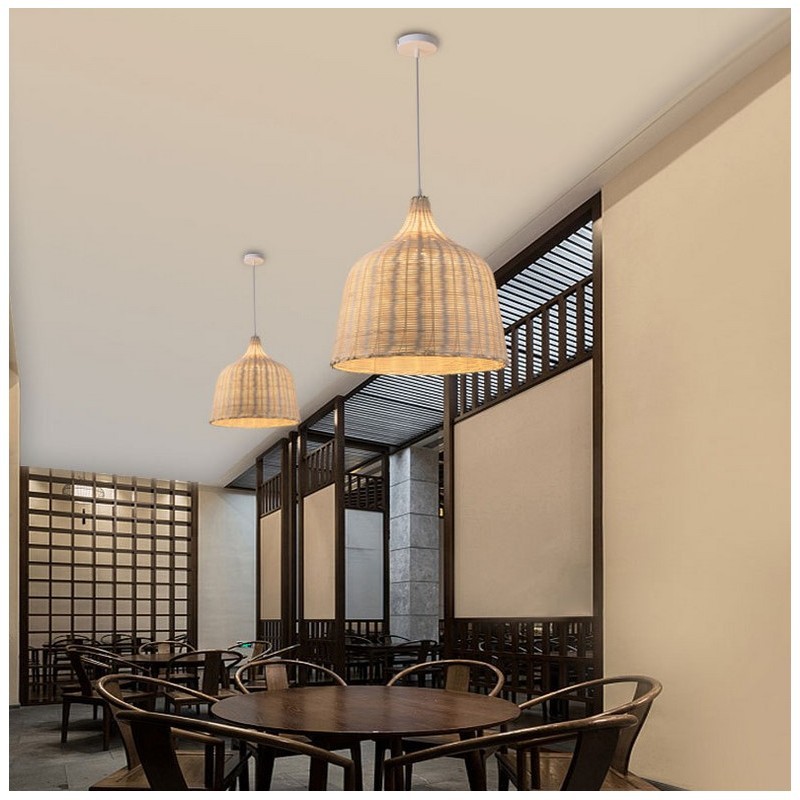 Suspension En Osier 'saski' Boho Chic