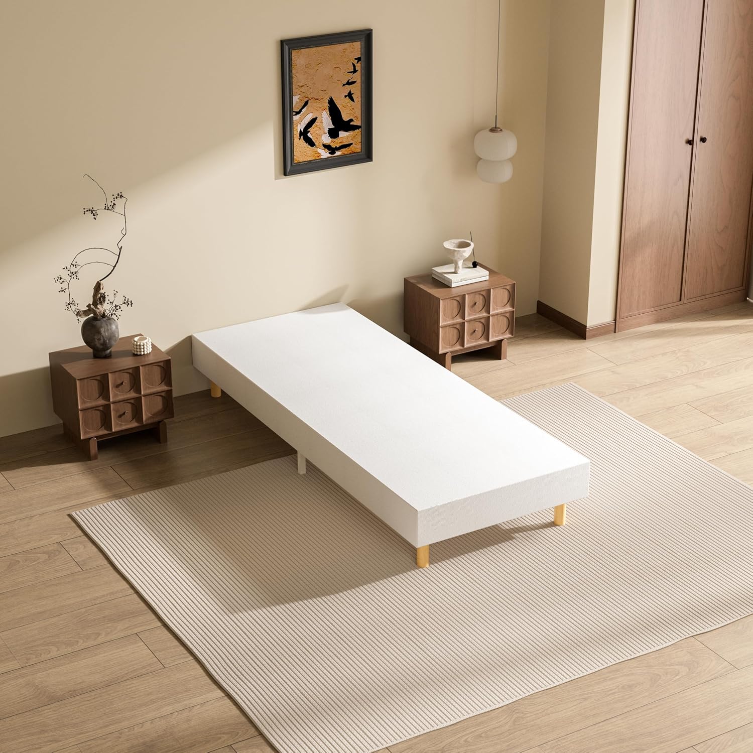 Sommier Tapissier 90x200 Cm Avec 6 Pieds Dewinner