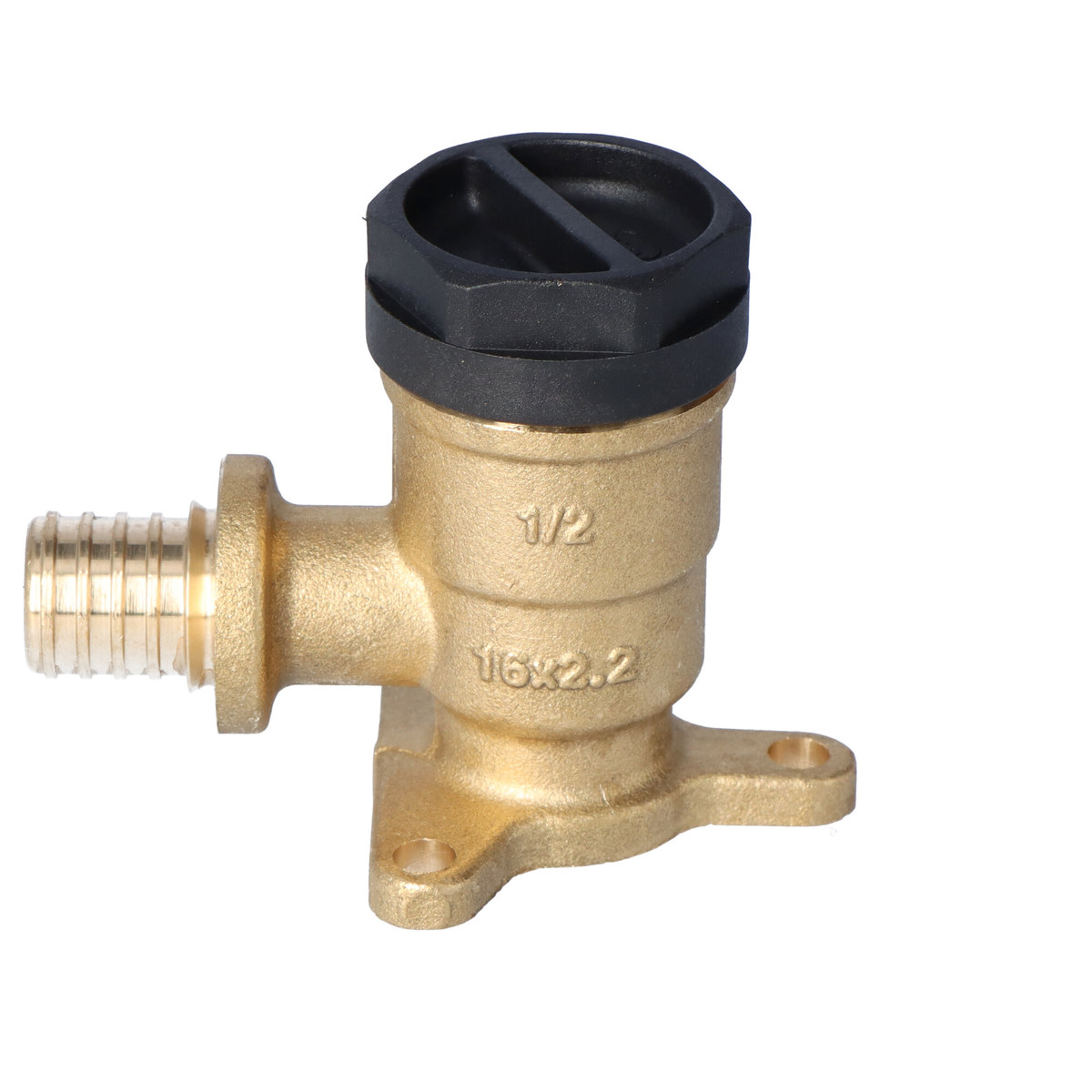 Oem Gelb Wandwinkel Aus Messing Mit Befestigungslaschen Gw Ultraline - 16 Rp1/2" L = 41 Mm