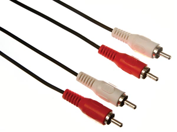 Velleman Schwarz - 2 X Audio Cinch-Stecker Auf 2 X Audio Cinch-Stecker / Basic / 1.50 M - Vergoldet