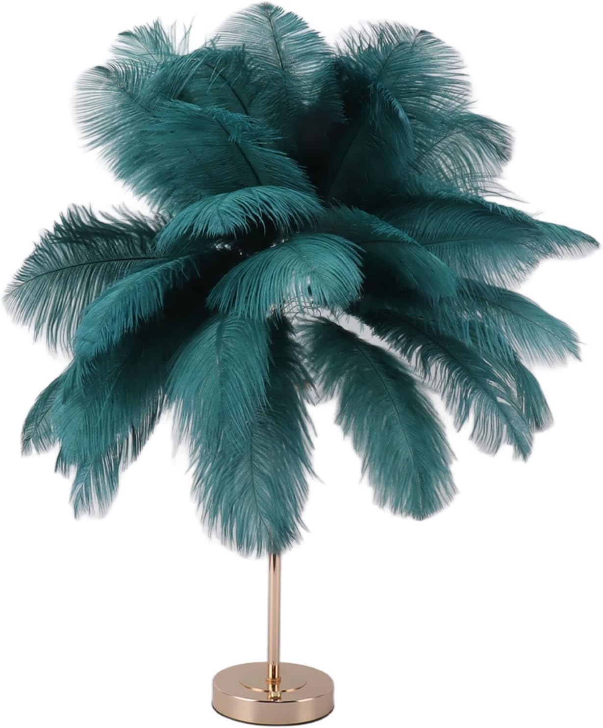 Trimec - Plume D'Autruche Lampe De Table Lampe De Chevet Lumière Luxe Et Veilleuse Éclairage De Table