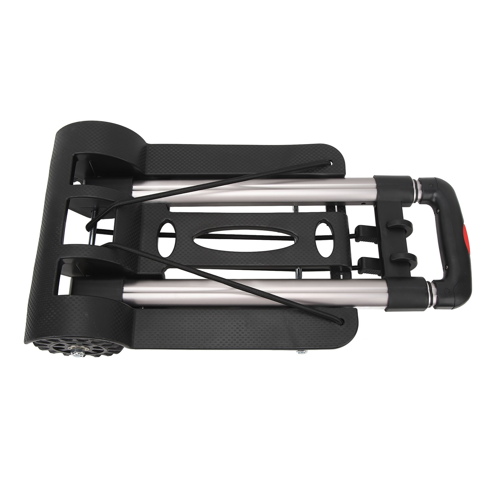 Chariot pliant diable en alliage d'aluminium, charge 50 kg, cordes élastiques ajustables, plié 34 x 25 x 11 cm