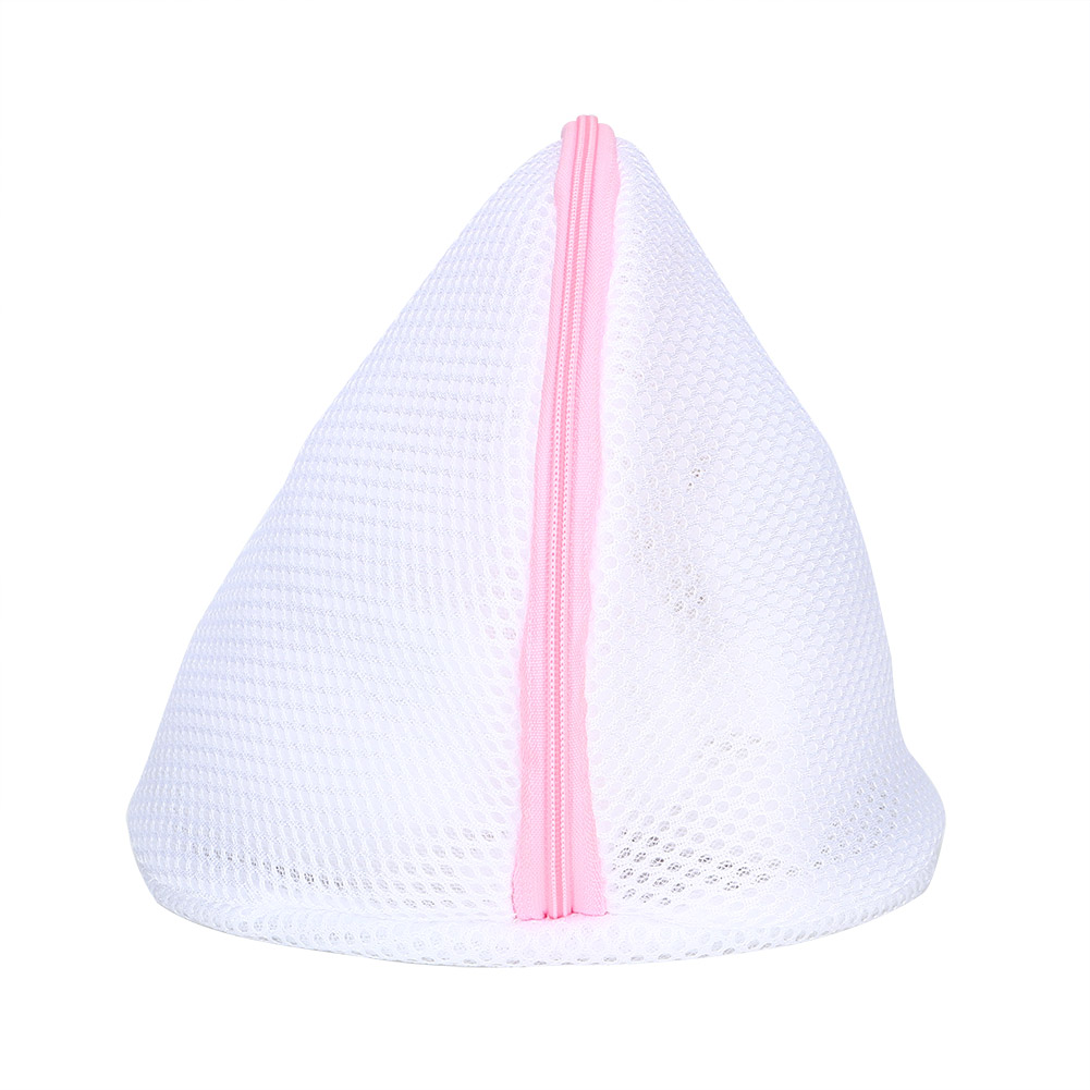 Sac de lavage à lingerie en maille Dacron respirante, 24 x 17 cm, blanc