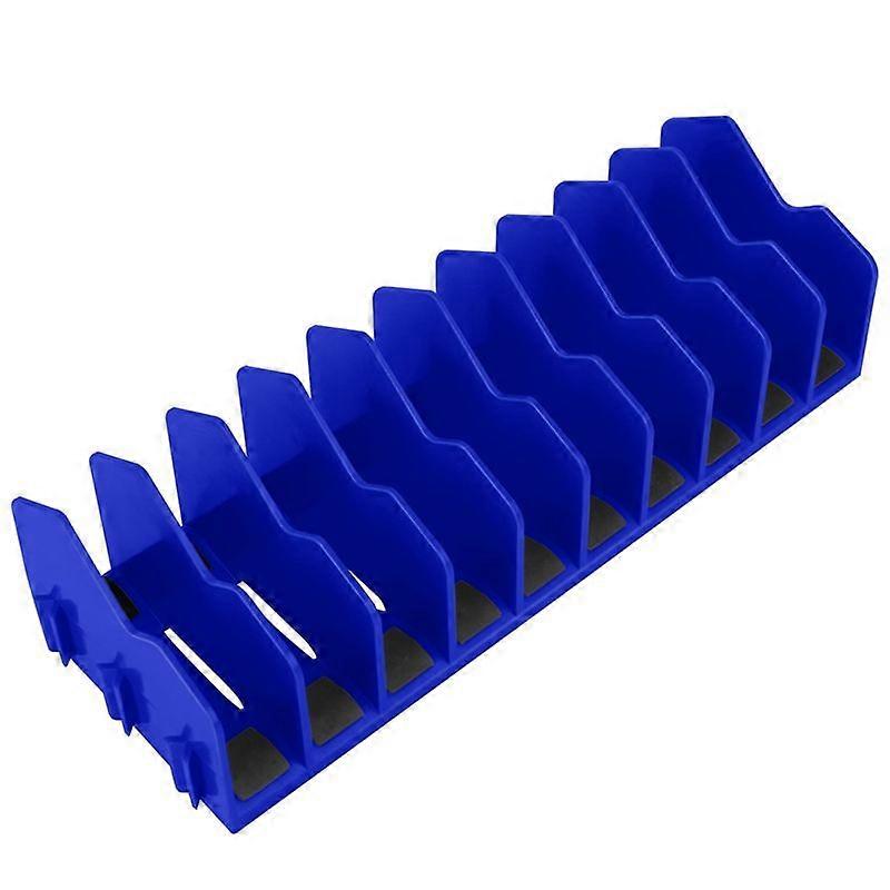 Range-pinces modulaire 10 emplacements, organiseur de tiroir pour pinces et coupe-câbles, 25,4 x 8,9 x 6,6 cm, bleu