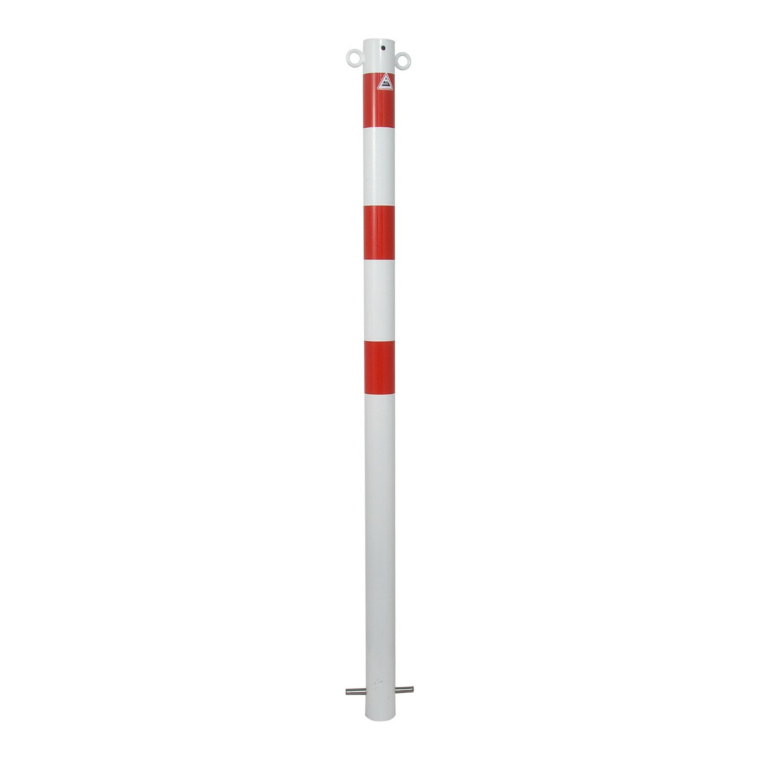 Schake Weiß - Absperrpfosten 460B, Ø 60X2,5 1300Mm Z. Einbetonieren, Feuervz. /Rot