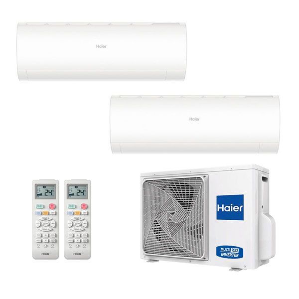 Haier - Climatizzatore Dual Split Pearl 7000+12000 2u40s2sm1fa R-32 A++/a+ 7+12