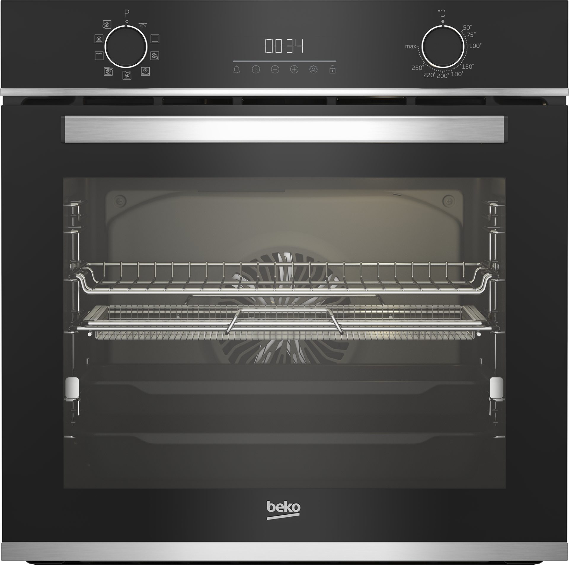 Beko BBIMA13300XS Backofen 72 l Schwarz, Edelstahl