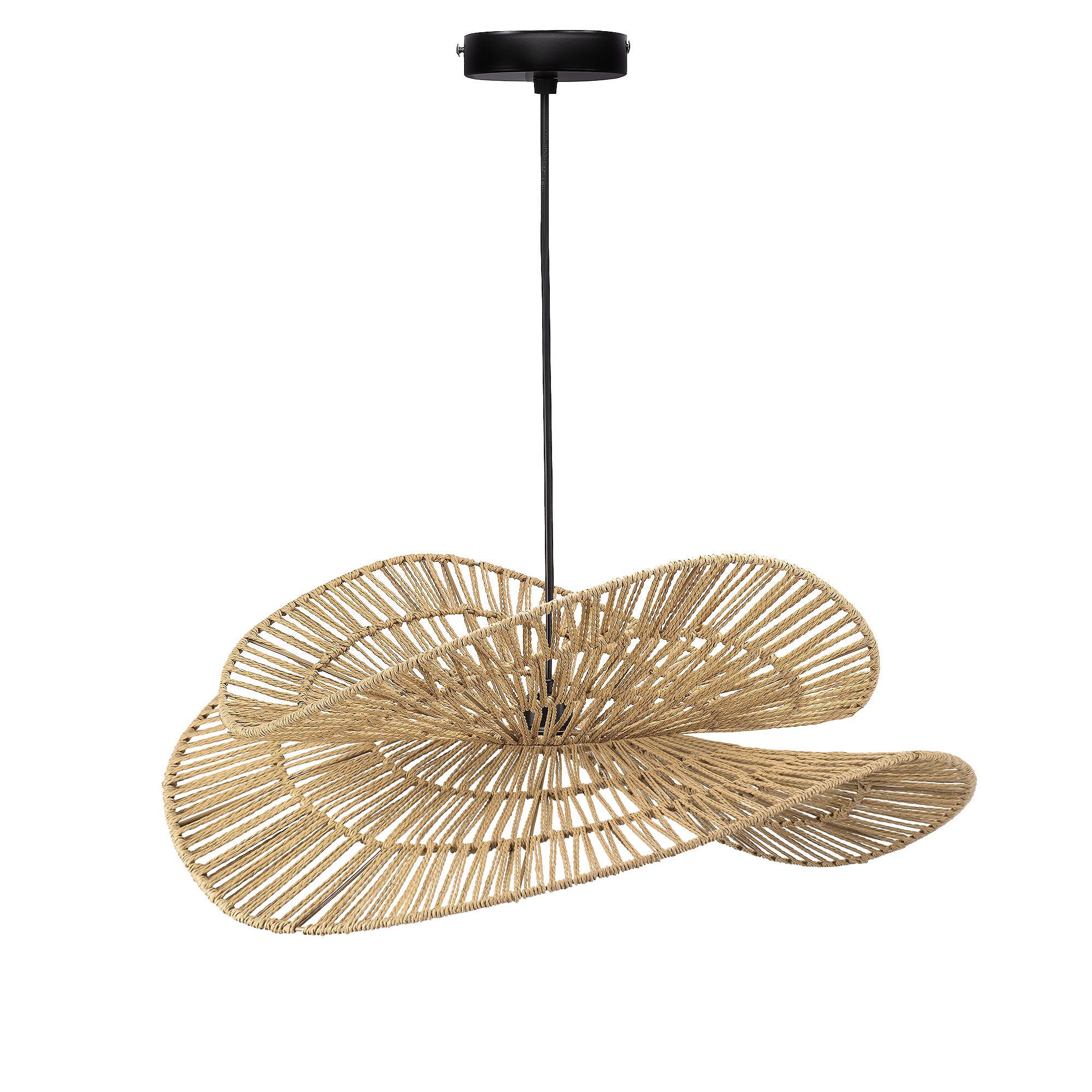 Lampe Suspendue Toolight App1737-1cp Boho 50cm Beige