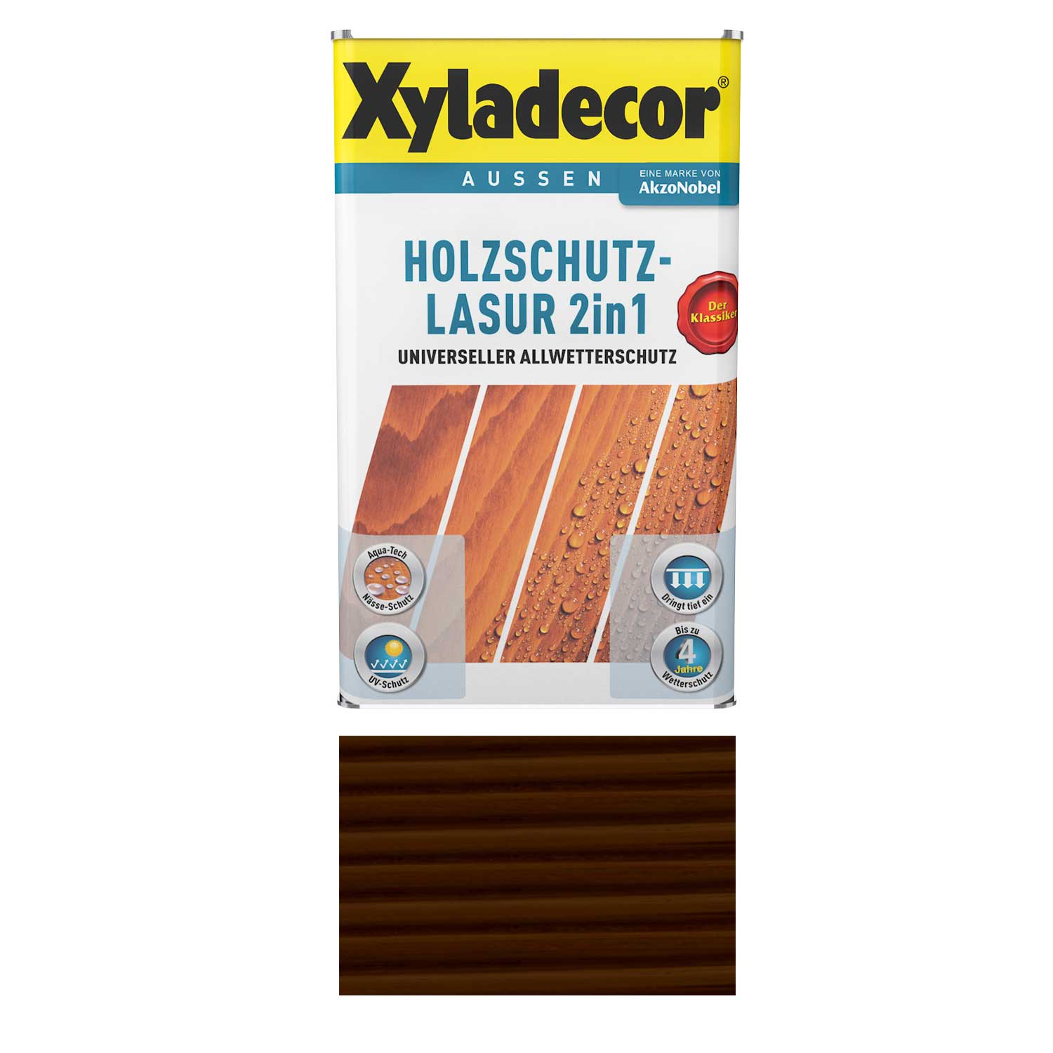 Xyladecor - Holzschutz Lasur Für Außenbereich 2in1 Palisander 0,75l Universeller Allwetterschutz&nbsp5087251bade