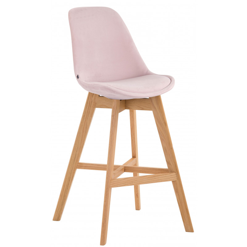 Clp - Barhocker Cannes Samt Pink Natura